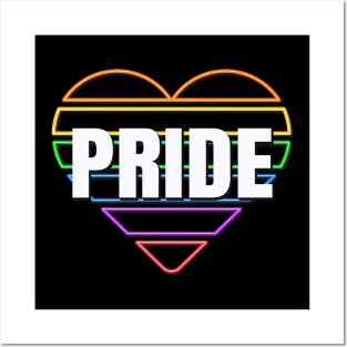 LGBTQ Pride Rainbow Heart Posters and Art